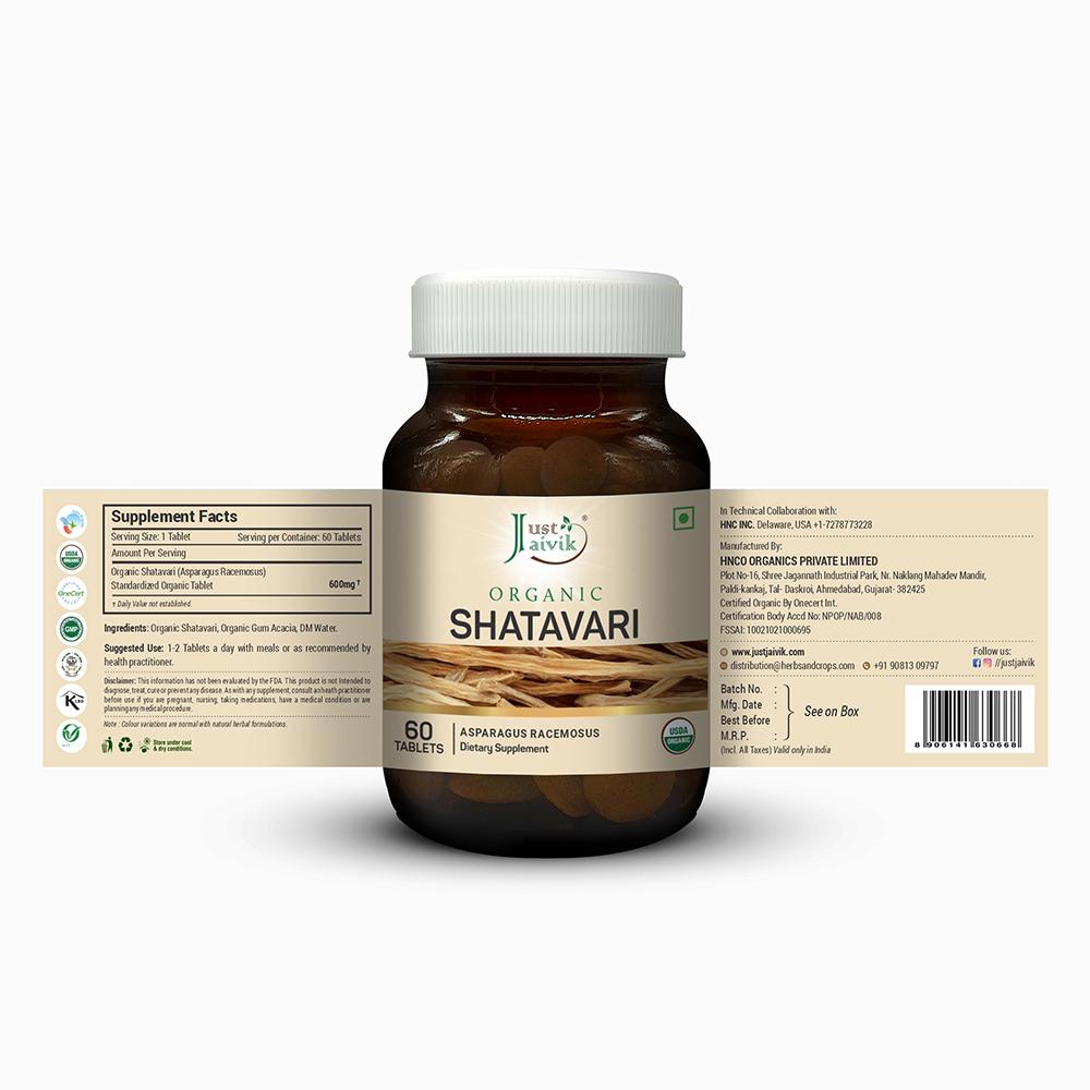 Organic Shatavari Tablets - 600mg