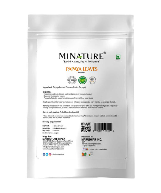 Minature, Papaya Leaves Powder, Carica Papaya, Ayurveda Store NZ